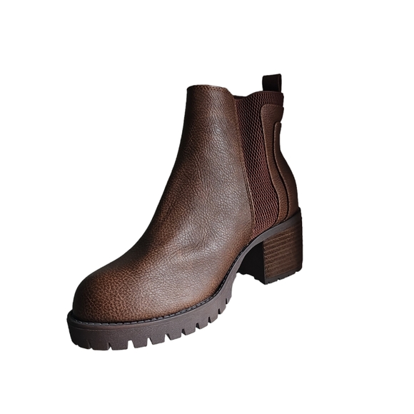 MIA Brown Chelsea Ankle Boots - size 7.5 - Picture 4 of 5